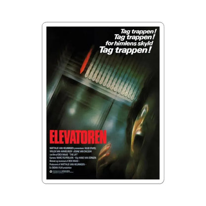 THE LIFT (DANISH) 1983 Movie Poster - STICKER Vinyl Kiss-Cut Decal 6 Inch White - The Sticker Space