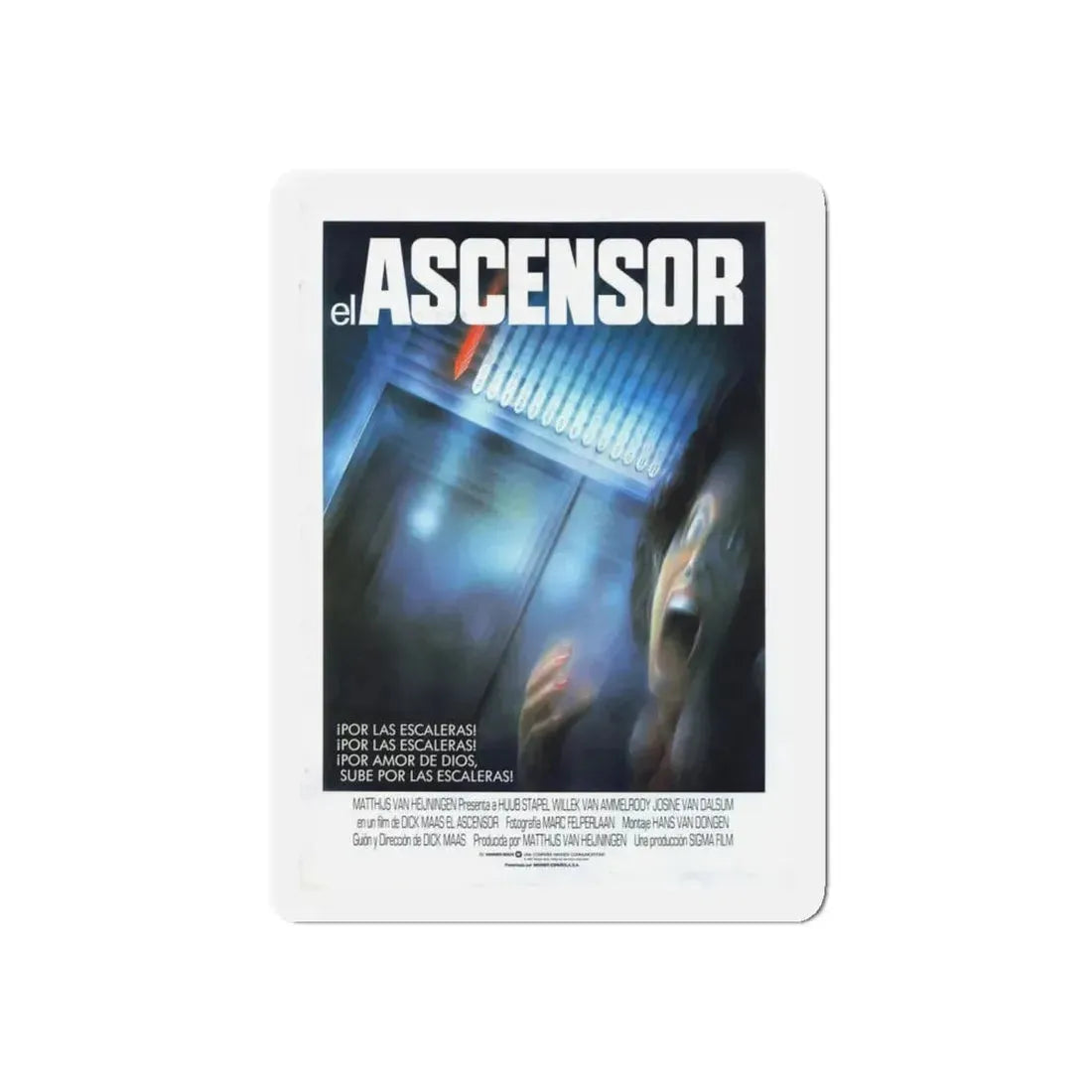 THE LIFT (SPANISH) 1983 Movie Poster - Refrigerator Magnet 4 Inch Die-Cut - The Sticker Space