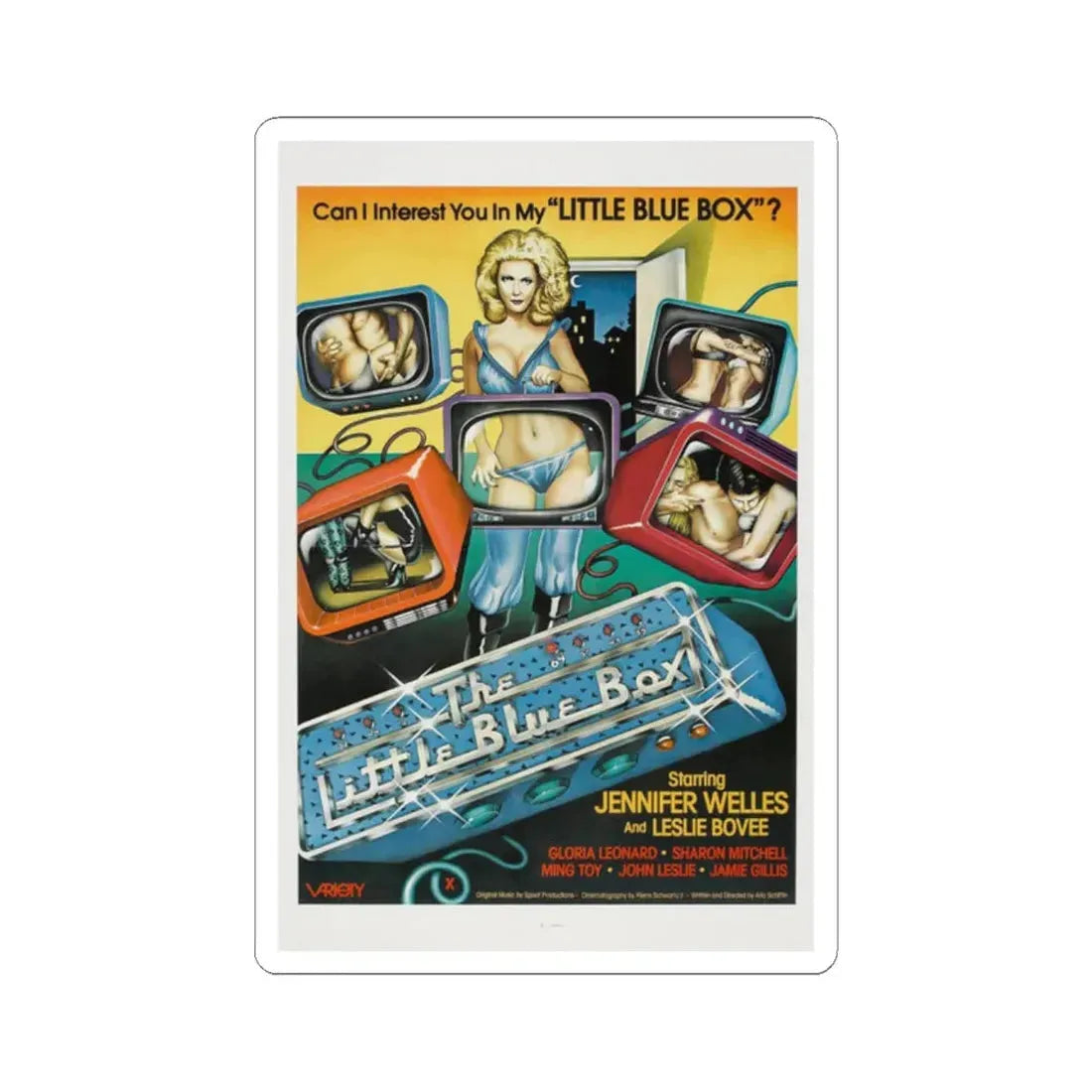 THE LITTLE BLUE BOX 1979 Movie Poster - STICKER Vinyl Kiss-Cut Decal 2 Inch White - The Sticker Space