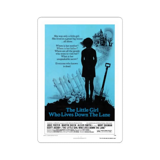 THE LITTLE GIRL WHO LIVES DOWN THE LANE 1976 Movie Poster - STICKER Vinyl Kiss-Cut Decal 2 Inch White - The Sticker Space