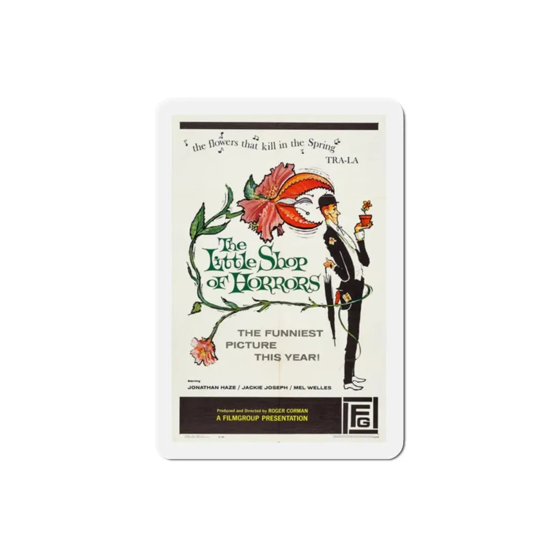 The Little Shop of Horrors 1960 Movie Poster Refrigerator Magnet 2 Inch - The Sticker Space