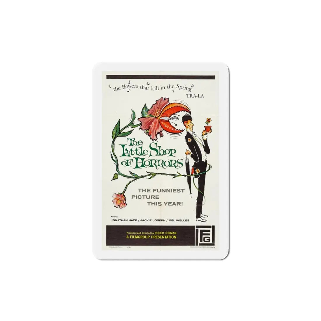 The Little Shop of Horrors 1960 Movie Poster Refrigerator Magnet 3 Inch - The Sticker Space