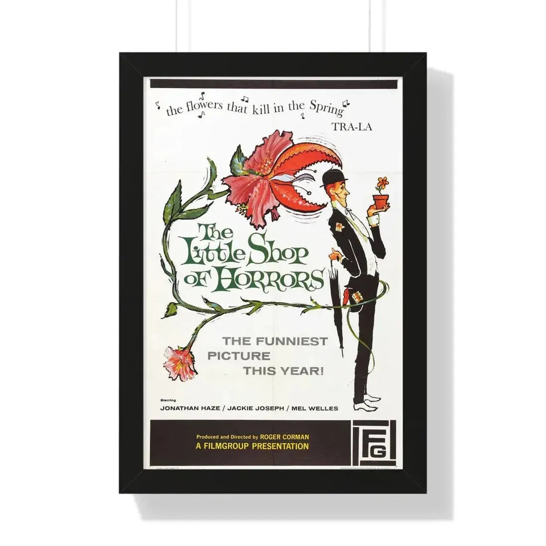 THE LITTLE SHOP OF HORRORS 1986 - Framed Movie Poster 16″ x 24″ Black - The Sticker Space