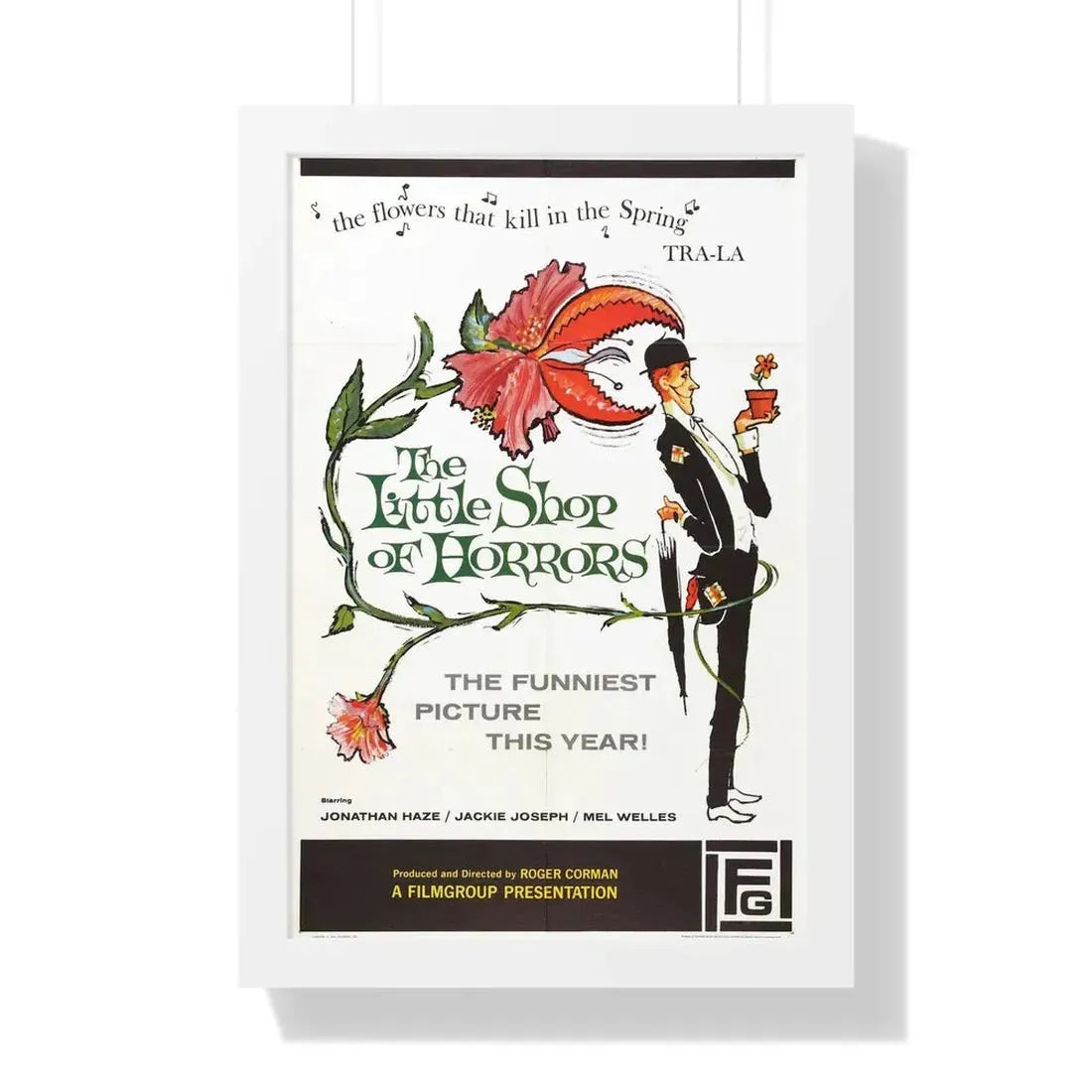 THE LITTLE SHOP OF HORRORS 1986 - Framed Movie Poster 16″ x 24″ White - The Sticker Space