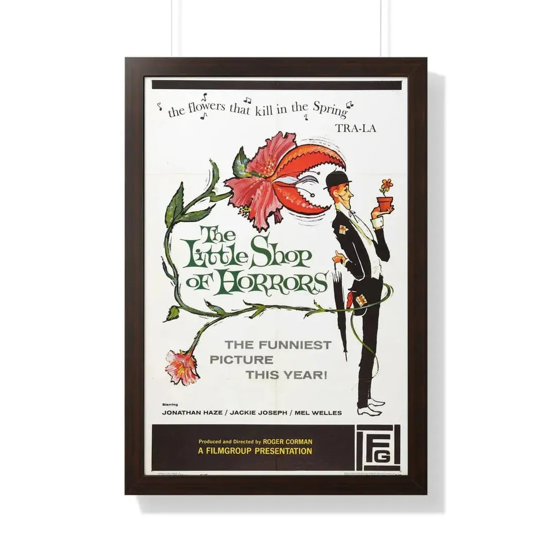 THE LITTLE SHOP OF HORRORS 1986 - Framed Movie Poster 20" x 30" Walnut - The Sticker Space