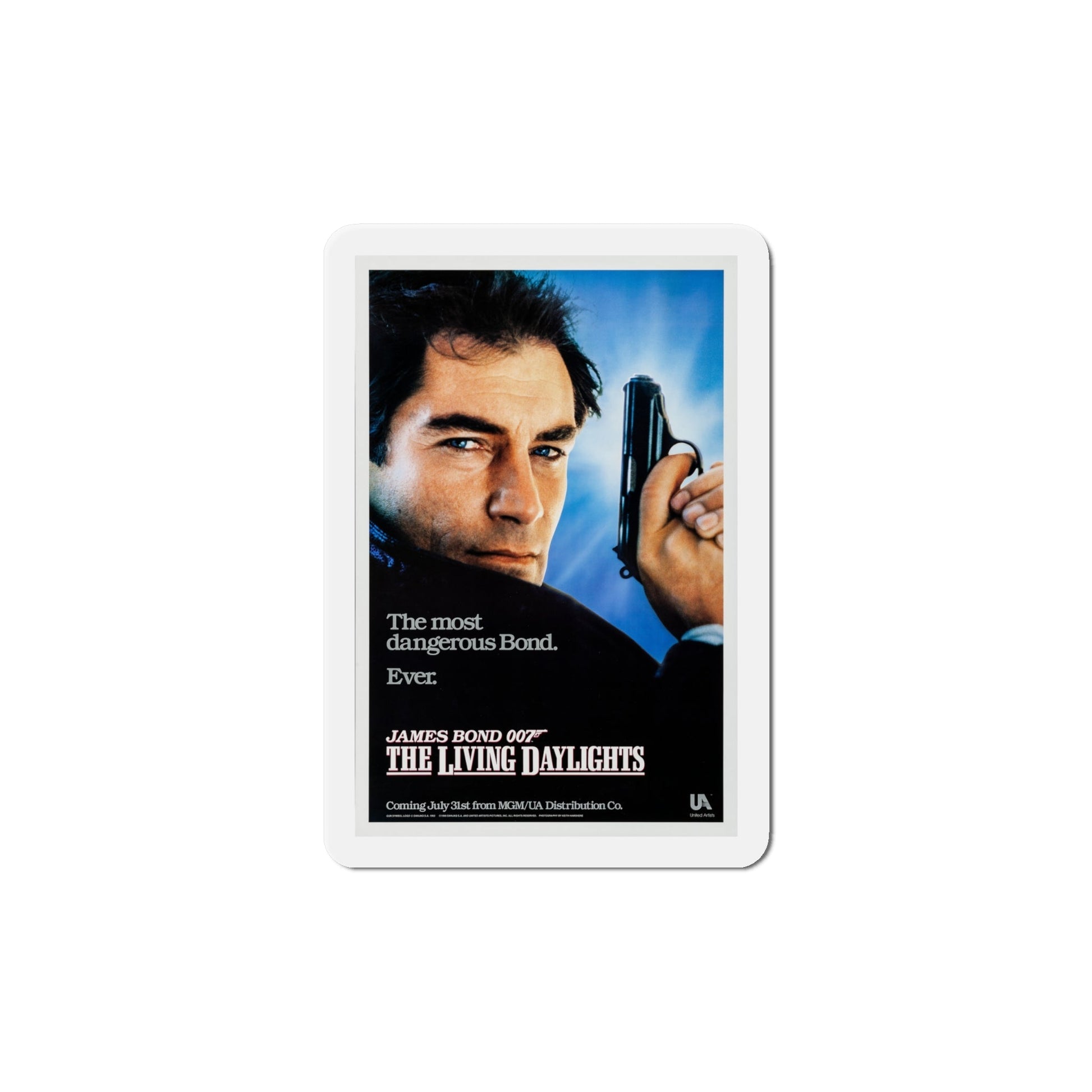 The Living Daylights 1987 Movie Poster Die-Cut Magnet-6 Inch-The Sticker Space