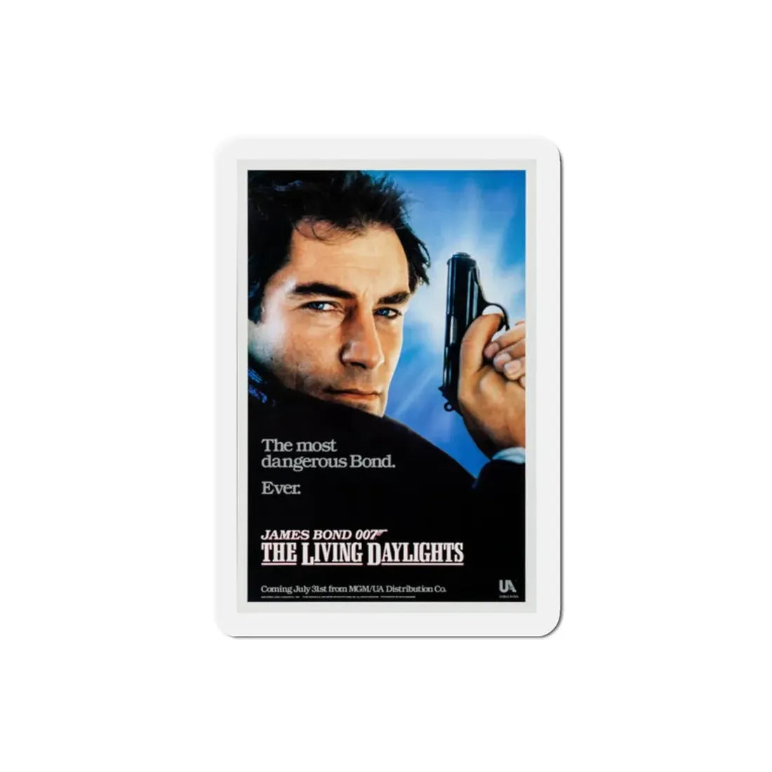 The Living Daylights 1987 Movie Poster Refrigerator Magnet 2 Inch - The Sticker Space