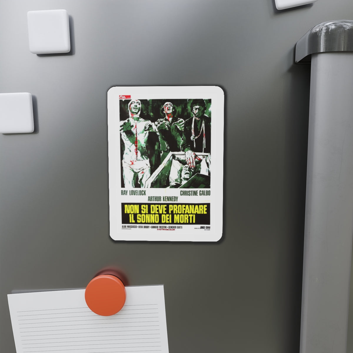 THE LIVING DEAD AT THE MANCHESTER MORGUE 1974 Movie Poster - Refrigerator Magnet-The Sticker Space