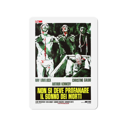 THE LIVING DEAD AT THE MANCHESTER MORGUE 1974 Movie Poster - Refrigerator Magnet-2" x 2"-The Sticker Space