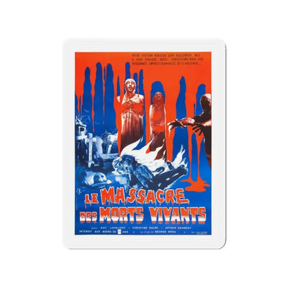 THE LIVING DEAD AT THE MANCHESTER MORGUE (FRENCH) 1974 Movie Poster - Refrigerator Magnet 2 Inch Die-Cut - The Sticker Space