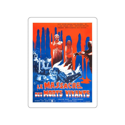 THE LIVING DEAD AT THE MANCHESTER MORGUE (FRENCH) 1974 Movie Poster STICKER Vinyl Die-Cut Decal 2 Inch - The Sticker Space
