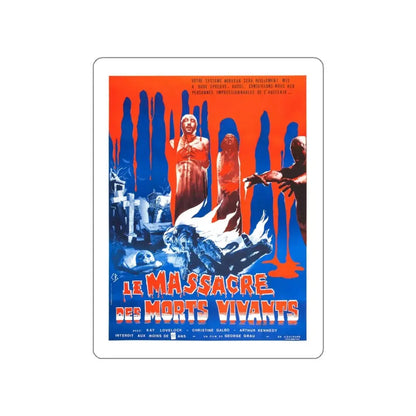 THE LIVING DEAD AT THE MANCHESTER MORGUE (FRENCH) 1974 Movie Poster STICKER Vinyl Die-Cut Decal 3 Inch - The Sticker Space