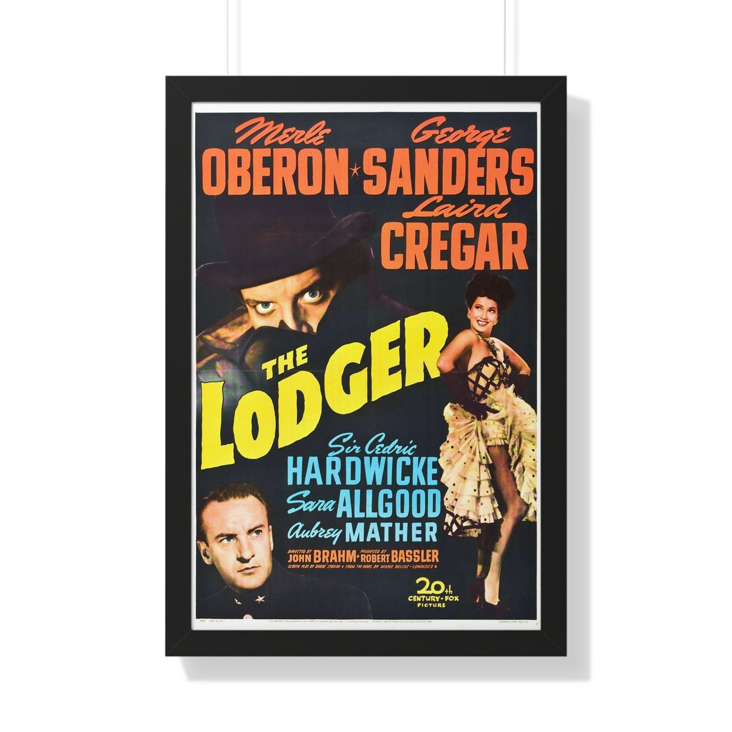 THE LODGER 1944 - Framed Movie Poster-20" x 30"-The Sticker Space