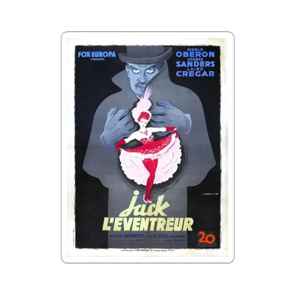 THE LODGER (FRENCH) 1944 Movie Poster - STICKER Vinyl Kiss-Cut Decal 3 Inch White - The Sticker Space