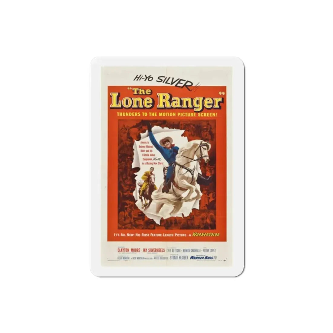 The Lone Ranger 1956 Movie Poster Refrigerator Magnet 2 Inch - The Sticker Space
