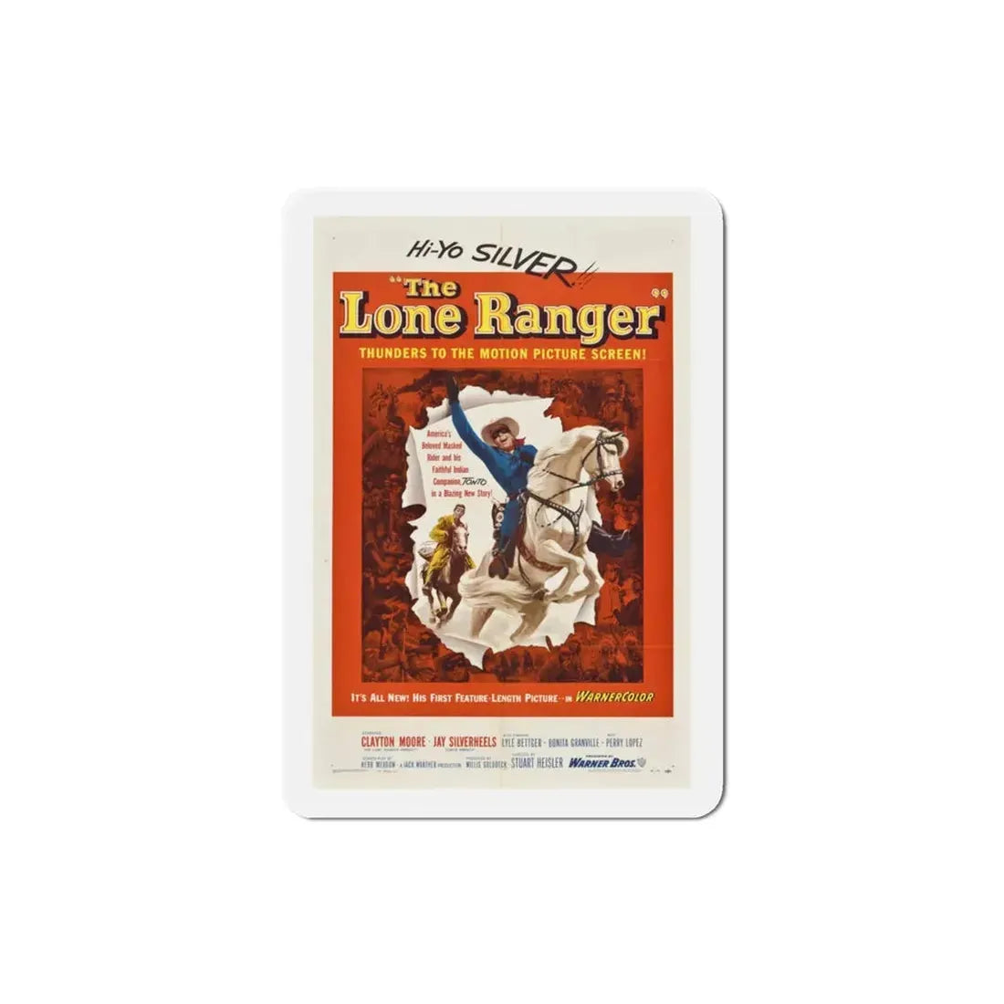 The Lone Ranger 1956 Movie Poster Refrigerator Magnet 3 Inch - The Sticker Space