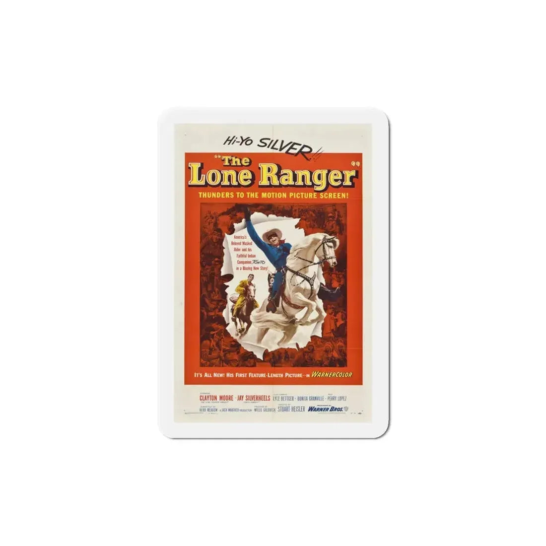 The Lone Ranger 1956 Movie Poster Refrigerator Magnet 5 Inch - The Sticker Space