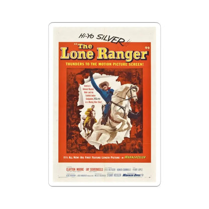The Lone Ranger 1956 Movie Poster - STICKER Vinyl Kiss-Cut Decal 2 Inch White - The Sticker Space