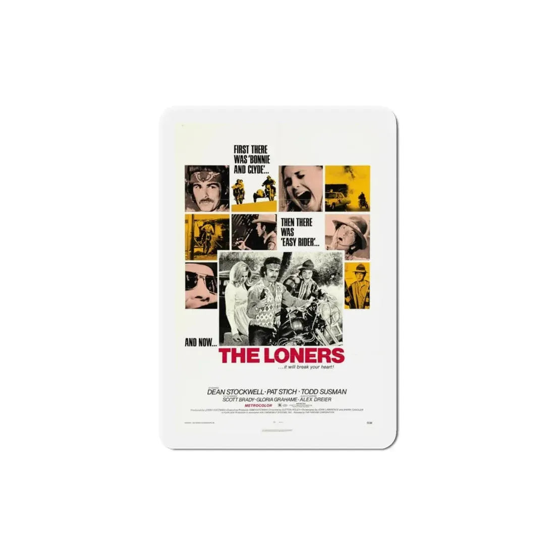 The Loners 1972 Movie Poster Refrigerator Magnet 3 Inch - The Sticker Space