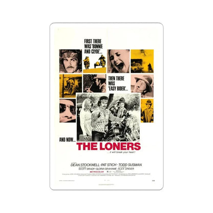 The Loners 1972 Movie Poster - STICKER Vinyl Kiss-Cut Decal 6 Inch White - The Sticker Space