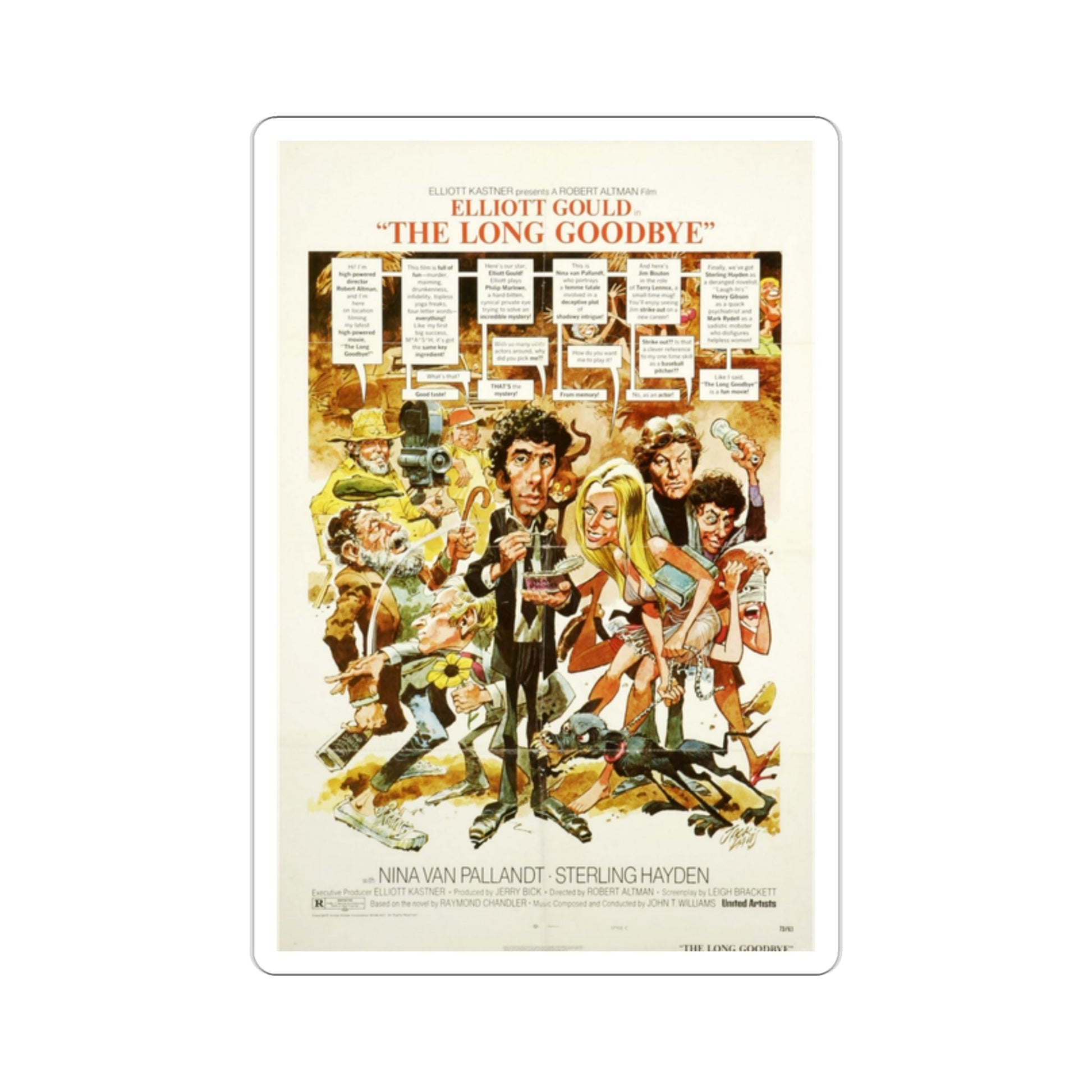 The Long Goodbye 1973 Movie Poster STICKER Vinyl Die-Cut Decal-2 Inch-The Sticker Space