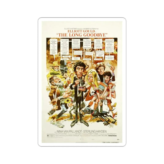 The Long Goodbye 1973 Movie Poster STICKER Vinyl Die-Cut Decal 2 Inch - The Sticker Space