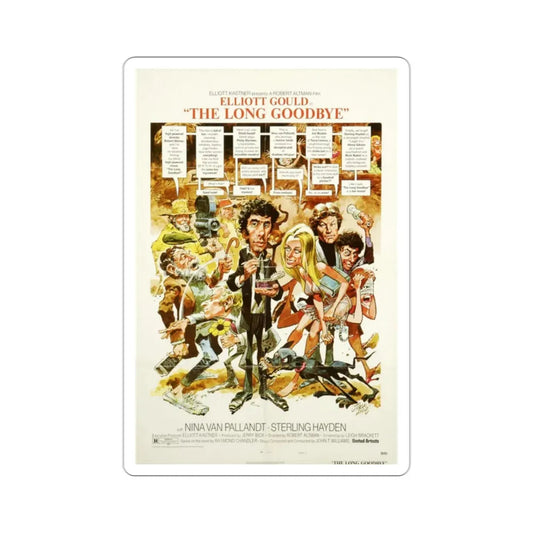 The Long Goodbye 1973 Movie Poster STICKER Vinyl Die-Cut Decal 2 Inch - The Sticker Space