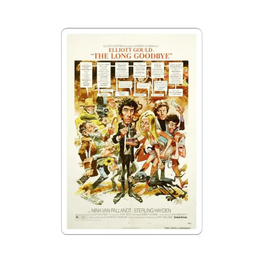 The Long Goodbye 1973 Movie Poster - STICKER Vinyl Kiss-Cut Decal 2 Inch White - The Sticker Space