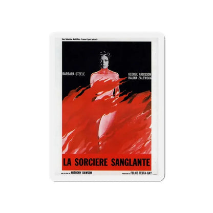 THE LONG HAIR OF DEATH 1964 Movie Poster - Refrigerator Magnet 3 Inch Die-Cut - The Sticker Space