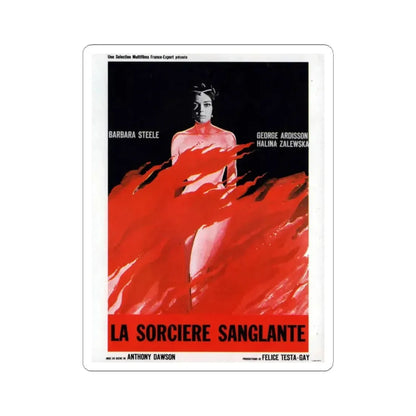 THE LONG HAIR OF DEATH 1964 Movie Poster - STICKER Vinyl Kiss-Cut Decal 3 Inch White - The Sticker Space