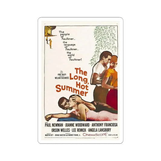 The Long Hot Summer 1958 Movie Poster - STICKER Vinyl Kiss-Cut Decal 2 Inch White - The Sticker Space