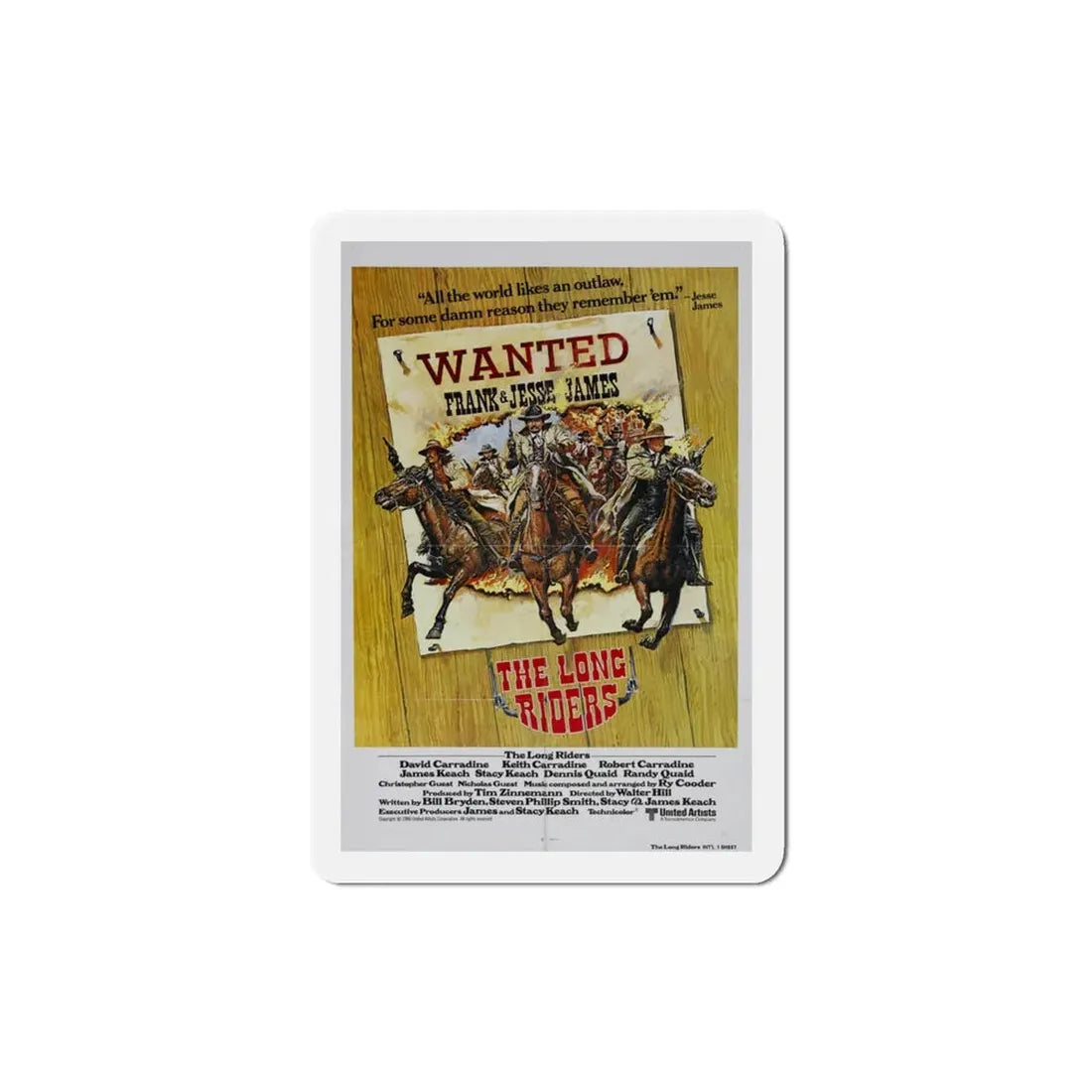 The Long Riders 1980 Movie Poster Refrigerator Magnet 3 Inch - The Sticker Space