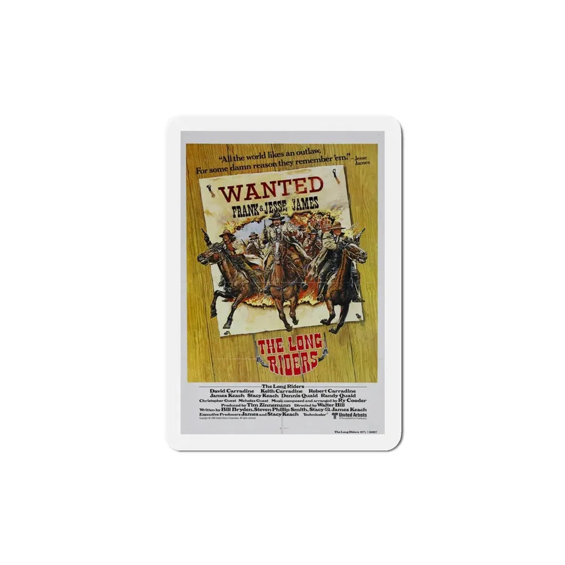 The Long Riders 1980 Movie Poster Refrigerator Magnet 5 Inch - The Sticker Space