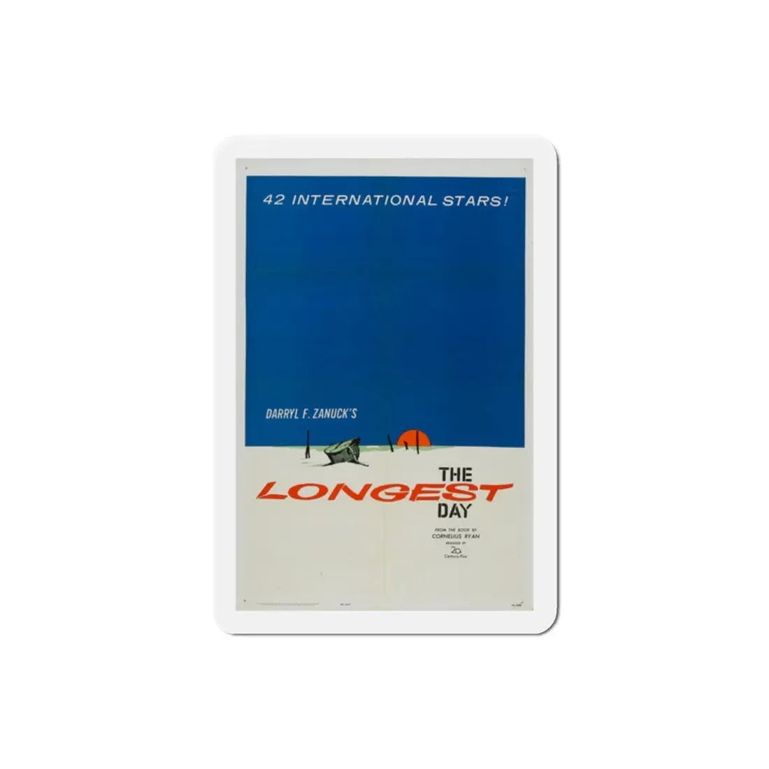 The Longest Day 1962 Movie Poster Refrigerator Magnet 2 Inch - The Sticker Space