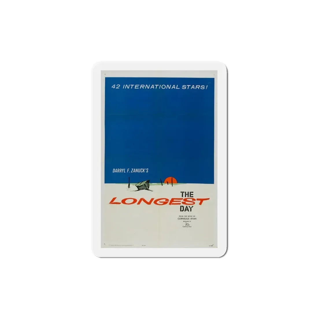 The Longest Day 1962 Movie Poster Refrigerator Magnet 3 Inch - The Sticker Space