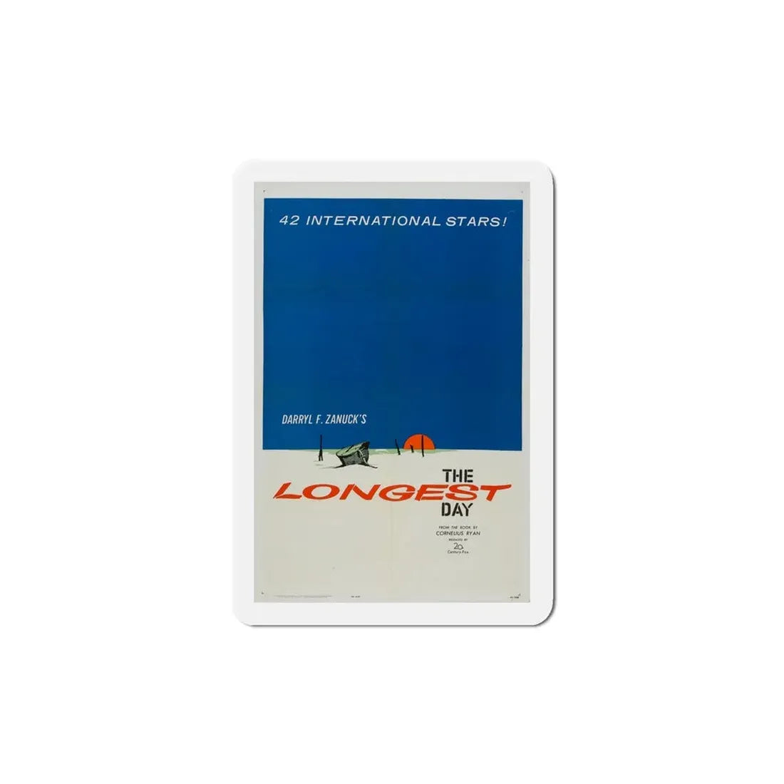 The Longest Day 1962 Movie Poster Refrigerator Magnet 5 Inch - The Sticker Space