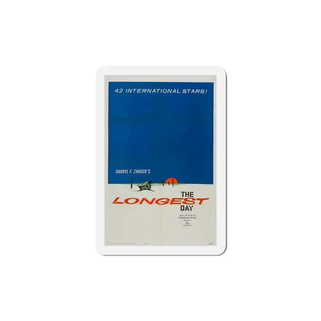 The Longest Day 1962 Movie Poster Refrigerator Magnet 6 Inch - The Sticker Space