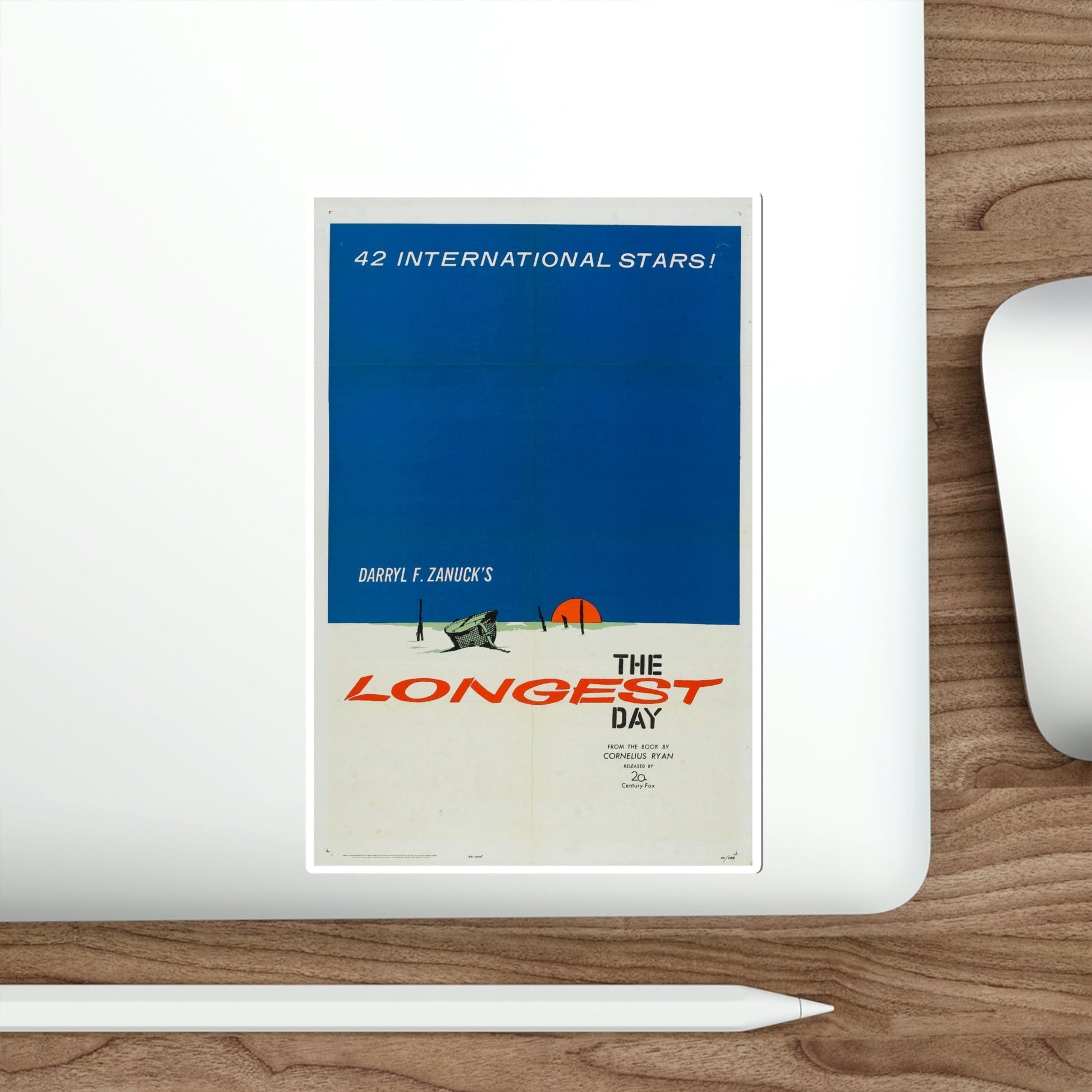 The Longest Day 1962 Movie Poster STICKER Vinyl Die-Cut Decal-The Sticker Space