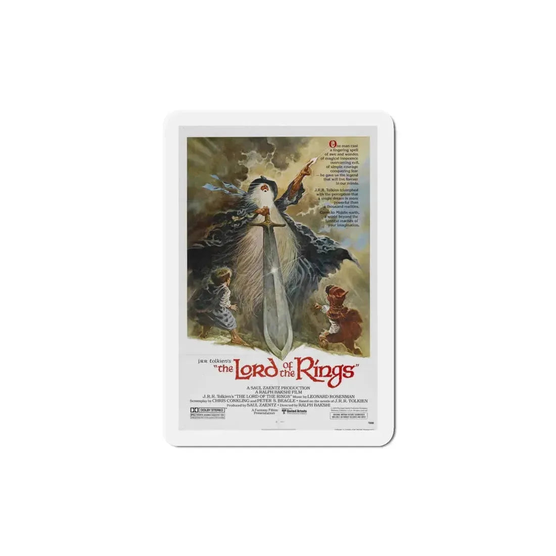 The Lord of the Rings 1978 Movie Poster Refrigerator Magnet 4 Inch - The Sticker Space