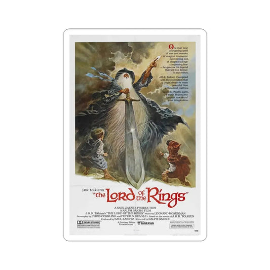The Lord of the Rings 1978 Movie Poster STICKER Vinyl Die-Cut Decal 2 Inch - The Sticker Space