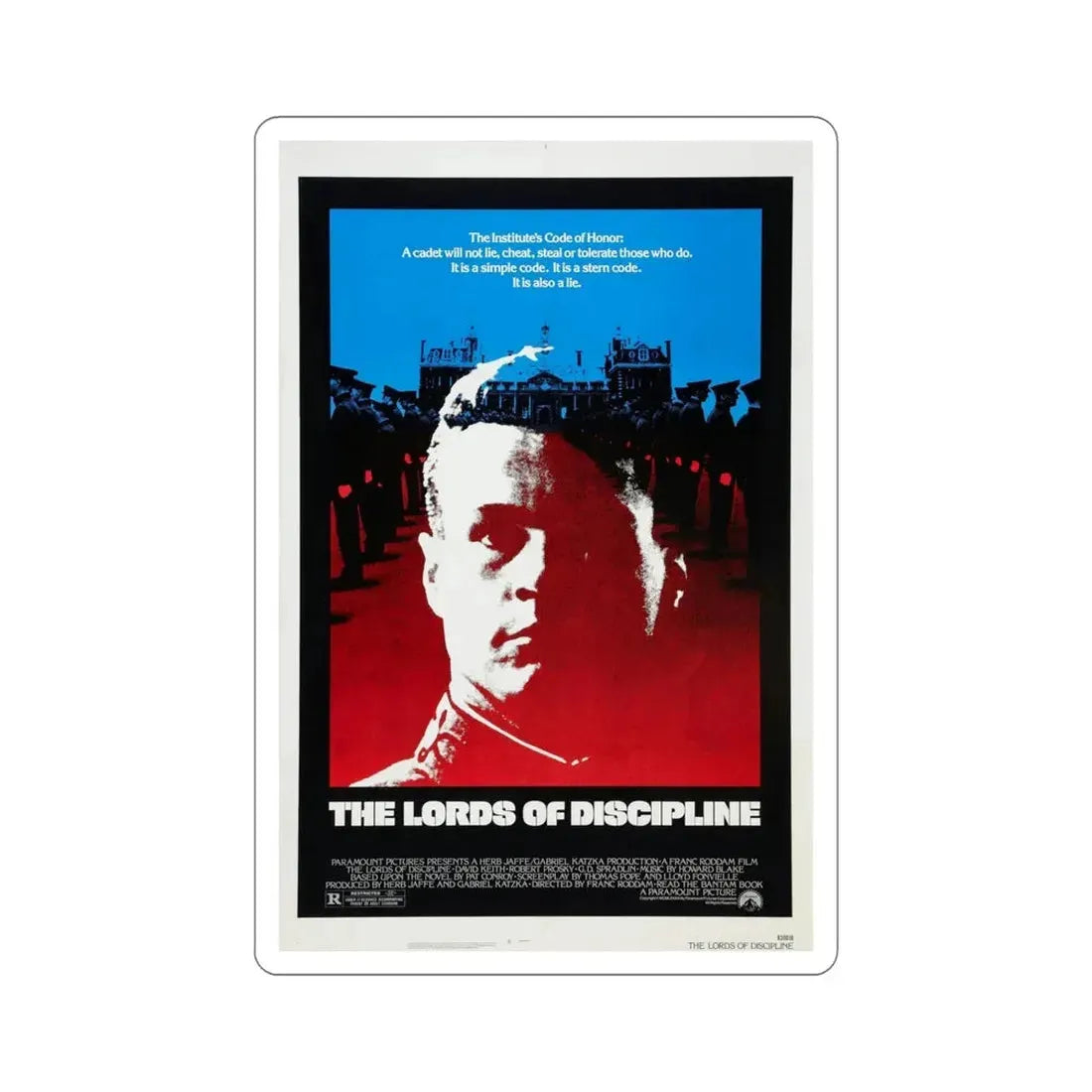 The Lords of Discipline 1983 Movie Poster STICKER Vinyl Die-Cut Decal 5 Inch - The Sticker Space