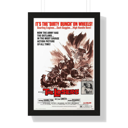 THE LOSERS 1970 - Framed Movie Poster-16″ x 24″-The Sticker Space