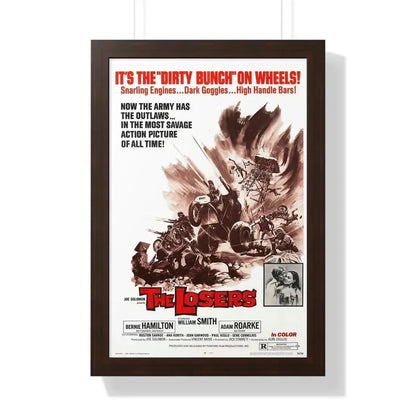 THE LOSERS 1970 - Framed Movie Poster 16″ x 24″ Walnut - The Sticker Space