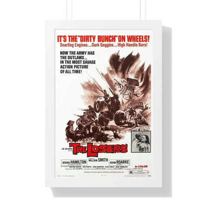 THE LOSERS 1970 - Framed Movie Poster 16″ x 24″ White - The Sticker Space