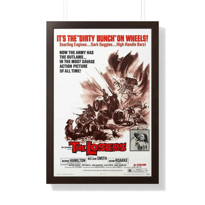 THE LOSERS 1970 - Framed Movie Poster 20" x 30" Walnut - The Sticker Space
