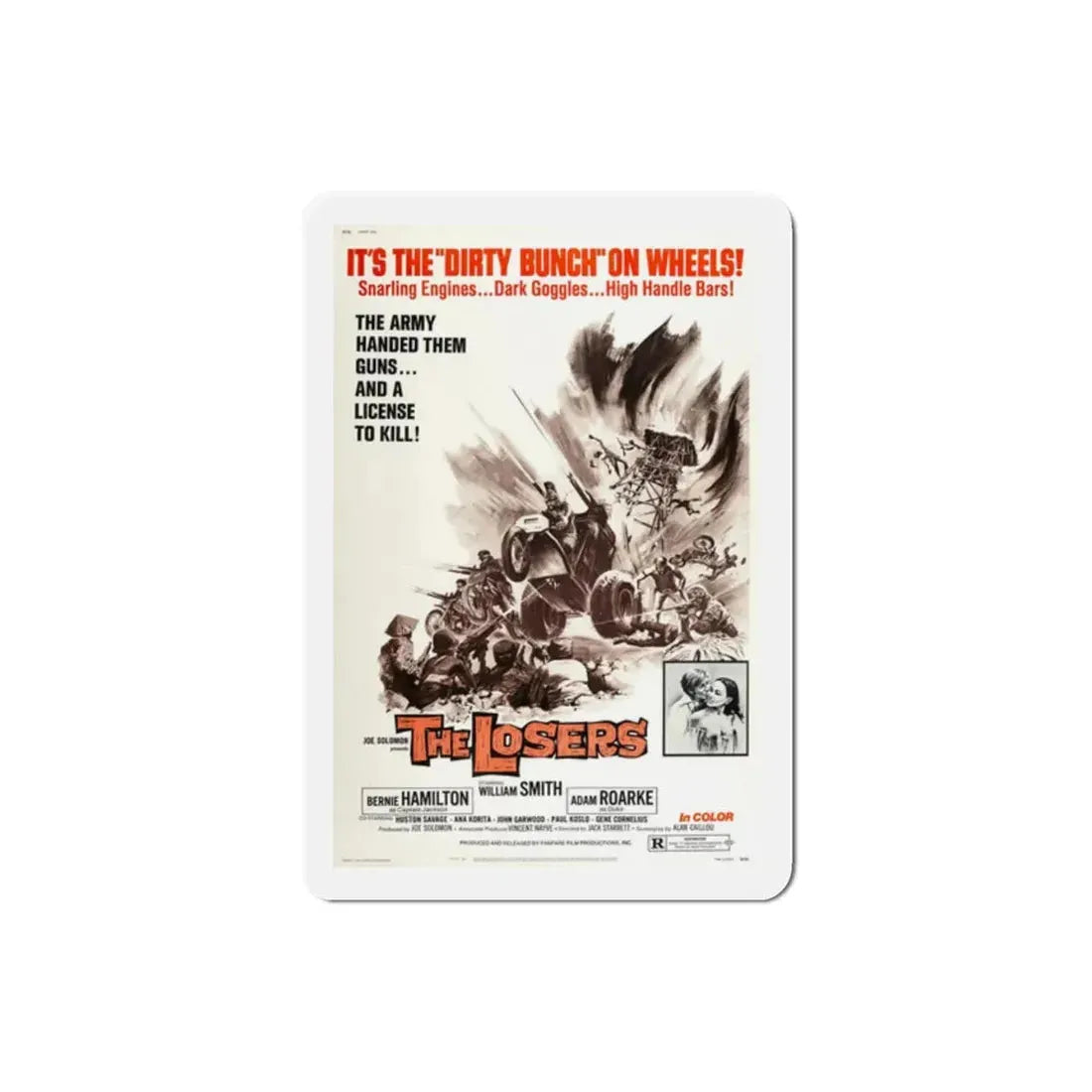 The Losers 1970 Movie Poster Refrigerator Magnet 2 Inch - The Sticker Space