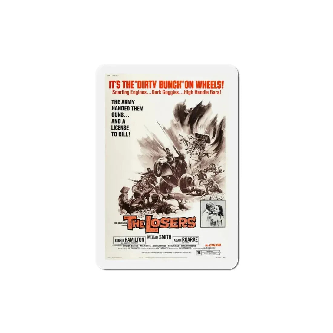 The Losers 1970 Movie Poster Refrigerator Magnet 3 Inch - The Sticker Space