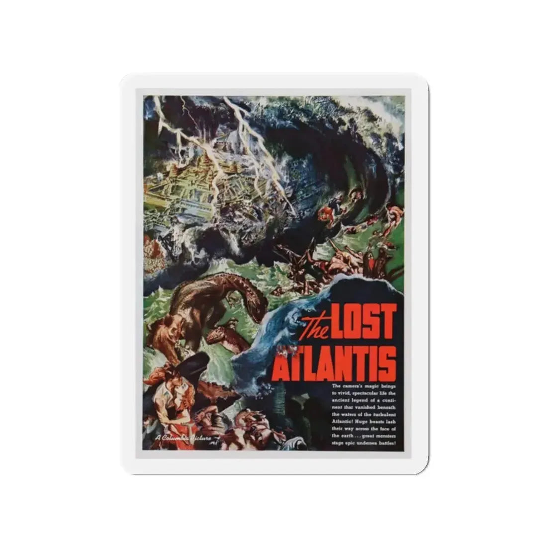 THE LOST ATLANTIS (UNPRODUCED) Movie Poster - Refrigerator Magnet 2 Inch Die-Cut - The Sticker Space