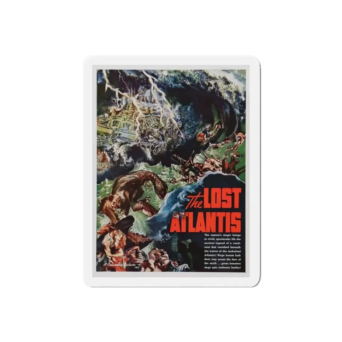 THE LOST ATLANTIS (UNPRODUCED) Movie Poster - Refrigerator Magnet 5 Inch Die-Cut - The Sticker Space