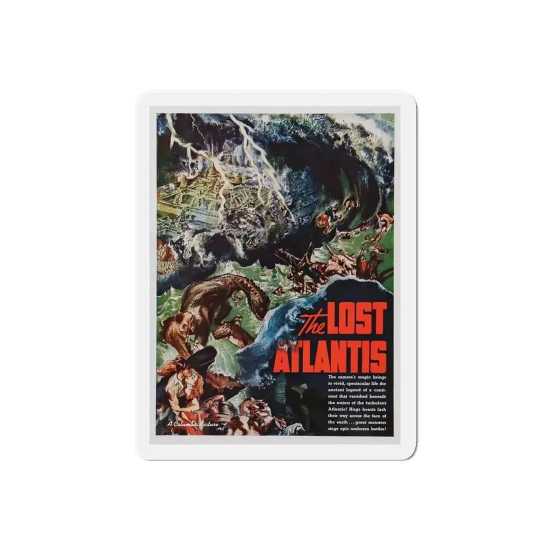 THE LOST ATLANTIS (UNPRODUCED) Movie Poster - Refrigerator Magnet 6 Inch Die-Cut - The Sticker Space